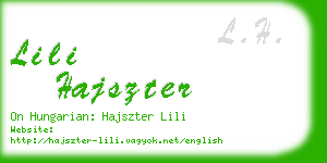 lili hajszter business card
